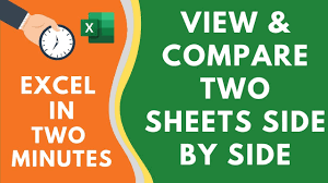 how to compare two excel sheets for