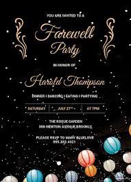 farewell party invitation template in