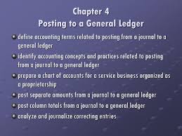 Ppt Chapter 4 Posting To A General Ledger Powerpoint