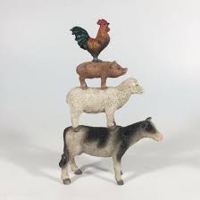 Polyresin Mini Farm Animal Figurines