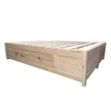 Double Storage Bed Base With Drawers