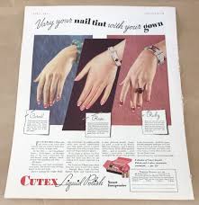 cutex nail polish print ad 1933 originl