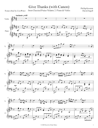 Fretless finger guides® beginner violin and fiddle sheet music learn how to play violin or how to fiddle the fast, fun and easy way with our learning method and songbook. Give Thanks With Canon Classical Praise Update Sheet Music For Piano Violin Solo Musescore Com