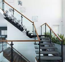 Villa Wood Mono Steel Staircase With