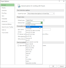 set date formatting by project mpug