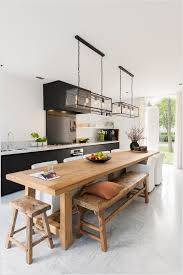 Kitchen & dining room islands. Put A Long Dining Table Along With Seating And Turn Your Kitchen Into An Eat In Kitchen Kitchen Interior Home Kitchens Kitchen Design