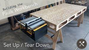 The paulk workbench and miter stand are unique workbenches designed to increase your work flow and. Building The Paulk Workbench Part 1 Main Cuts Sawhorses Youtube