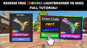 Roblox murder mystery 2 all codes 2021 january ▻ get free robux here! Redeem Chroma Lightbringer In Mm2 Tutorial Free Working Mm2 Codes Tutorial Roblox Update 2021 Youtube