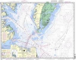Noaa Chart 12221 Chesapeake Bay Entrance Charts Maps