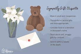 etiquette for giving sympathy gifts to