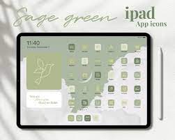 Sage Green Ipad Ios App Icons Aesthetic