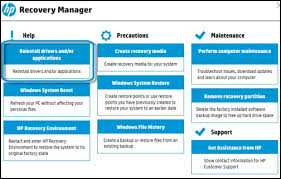 hp recovery manager