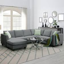 fabric upholstered sectional sofa set