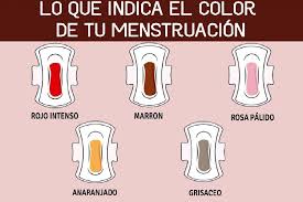 colores de la menstruación tipos de regla