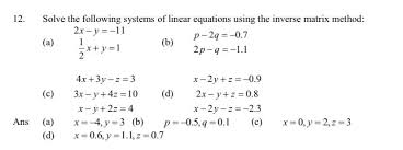 Linear Equations Chegg