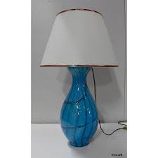 White Shade And Blue Glass Base 1940 1960s