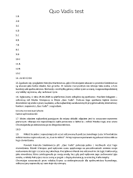 Quo Vadis - Test | PDF
