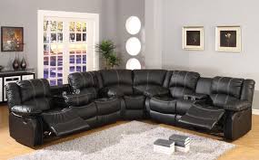 Check spelling or type a new query. Black Faux Leather Reclining Motion Sectional Sofa W Storage Console