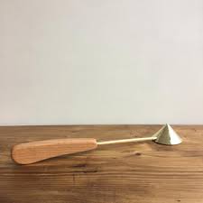 aerende wood and br candle snuffer homewares