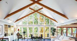 home boasts a 20 foot cathedral ceiling