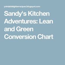 Sandys Kitchen Adventures Lean And Green Conversion Chart
