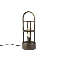 Art Deco Table Lamp Bronze 41 Cm