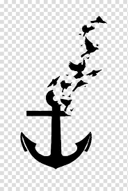 White And Black Anchor Ilration
