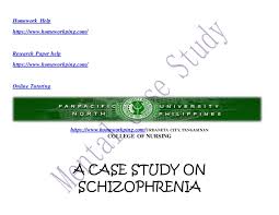 schizophrenia case study australia