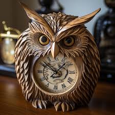 Premium Ai Image Owl Shaped Clock