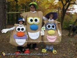 Mr and mrs potato head costume diy. Coolest Mr Potato Head Family Costume