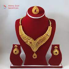 rani haar with earning set gold plated