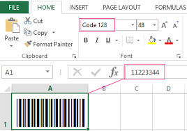 how to make the barcode generator in excel