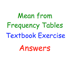 Mean Frequency Tables Png