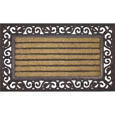 Ribbed Doormat Rubber Coir 45x75cm