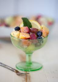 summer fruit salad with lemon poppyseed