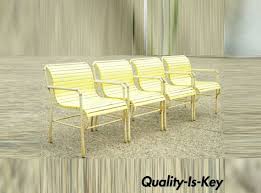 Vintage Faux Bamboo Aluminum Yellow