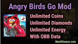 Angry Birds Go Apk Mod | Unlimited Coins + Diamonds +Energy + OBB Data