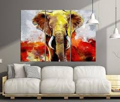 Abstract Elephant Wall Art Canvas Extra