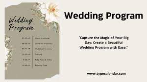 free printable wedding program