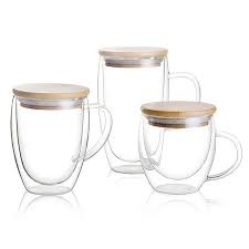 1chase Double Walled Glass Coffee Cups
