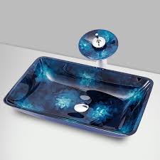 Glass Rectangle Wash Basin Sinks