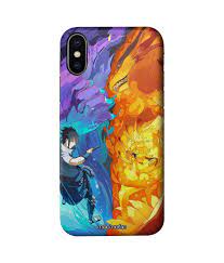 Macmerise Susanoo Vs Kurama iPhone X Back Cover Case Naruto Uzamaki Naruto, Sasuke  Uchiha Official Licensed Product Anime Snap on Case Anti Slip Grip Ultra  Vivid, Razor Sharp Color Print Technology :