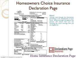 Flood property loss claim form. Insurance Declaration Page Home