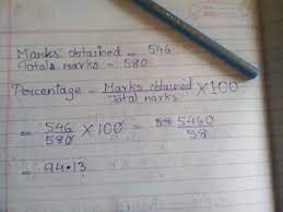 how to calculate percene when marks