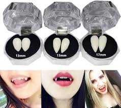 These fit over your own incisors and become almost a part of you. Amazon Com Secaden 3 Pairs Vampire Teeth Fangs Dentures Cosplay Props Halloween Costume Props Party Favors Toys Games