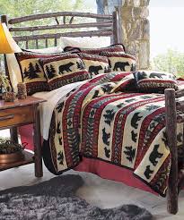 rustic bedding set black bear collection