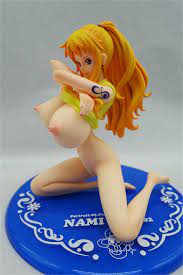 1/6 Japanese Anime Sex Naked Dolls One Piece Anime Sexy Nami. Huge Breasts  Nude Action Resin Figures (Yellow)