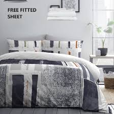 Bedding Cover Set Navy Free Fitted