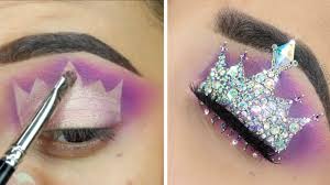 this princess crown eye makeup video is