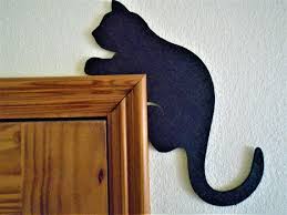 Black Cat Door Topper Shelf Picture